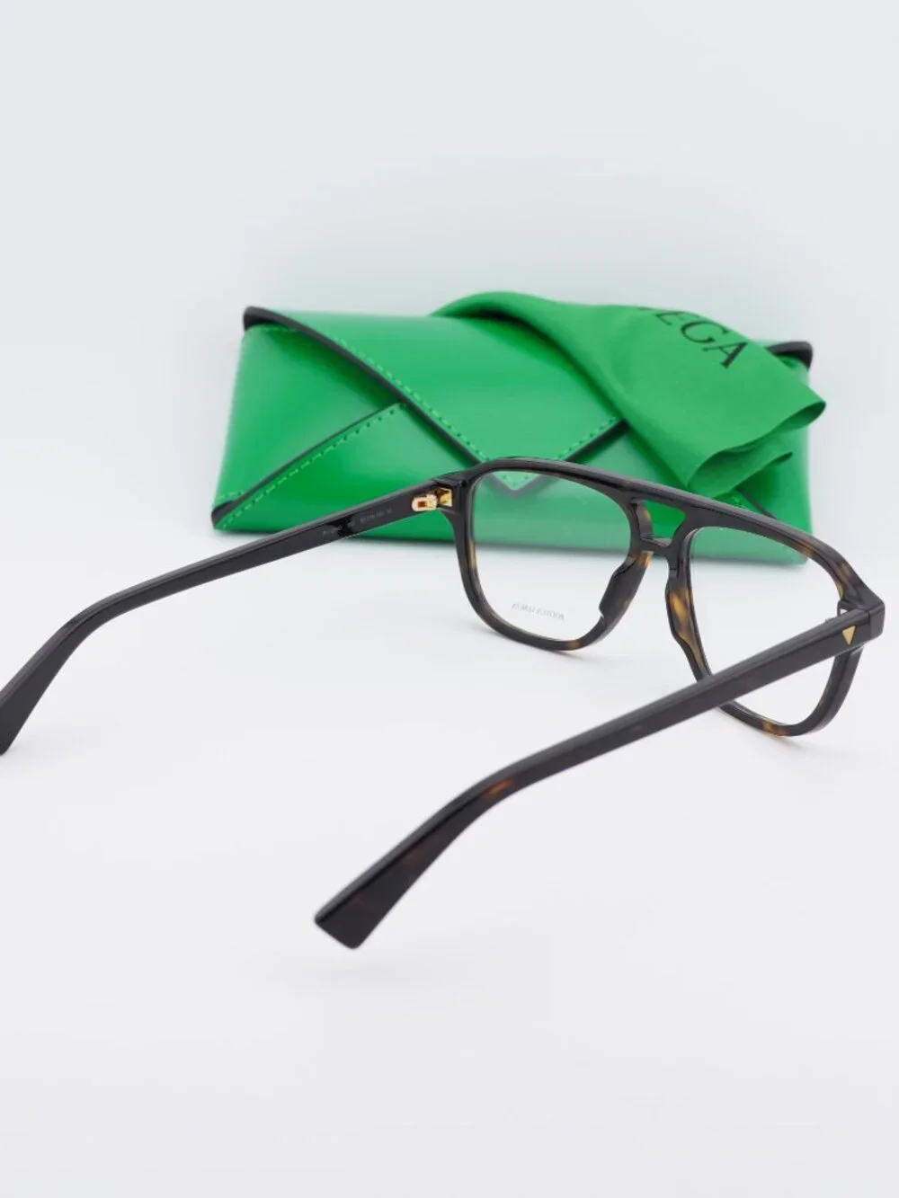 Bottega Veneta BV1294O 002 Aviator Eyeglasses – Dark Havana 56mm